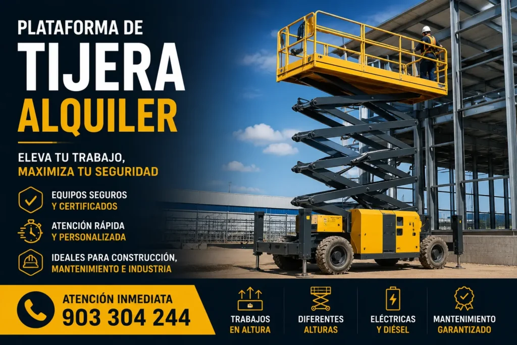 Alquiler de Plataforma de Tijera en Perú
